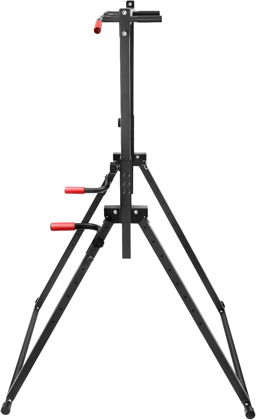 Pull Up Station, Triangular Power Tower Foldable Pull Up Bar Station, Height Adjustable Multi-Function Tower Workout Dip Stand for Home Gym Strength Training Equipment - Image 8