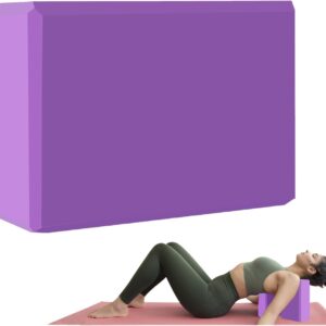 Yoga Block – Supportive Latex-Free Eva Foam – Soft Non-Slip Surface with Beveled Edges for Yoga, Pilates, Meditation – Yoga Accessories for Stability, Balance, Deepen Stretches