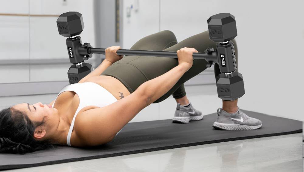 Dumbbell Converter by SEWD – Turn Dumbbells into Barbell Set – Adjustable Weights & Up to 220LB Capacity Barbell for Home Gym Full Body Workouts. - Image 7