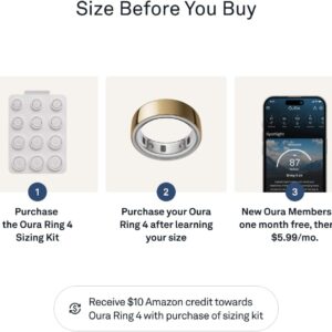 Oura Ring 4 Sizing Kit – Size Before You Buy The Oura Ring 4 – Unique Sizing, Not Standard US Ring Sizes – Receive Credit for Purchase