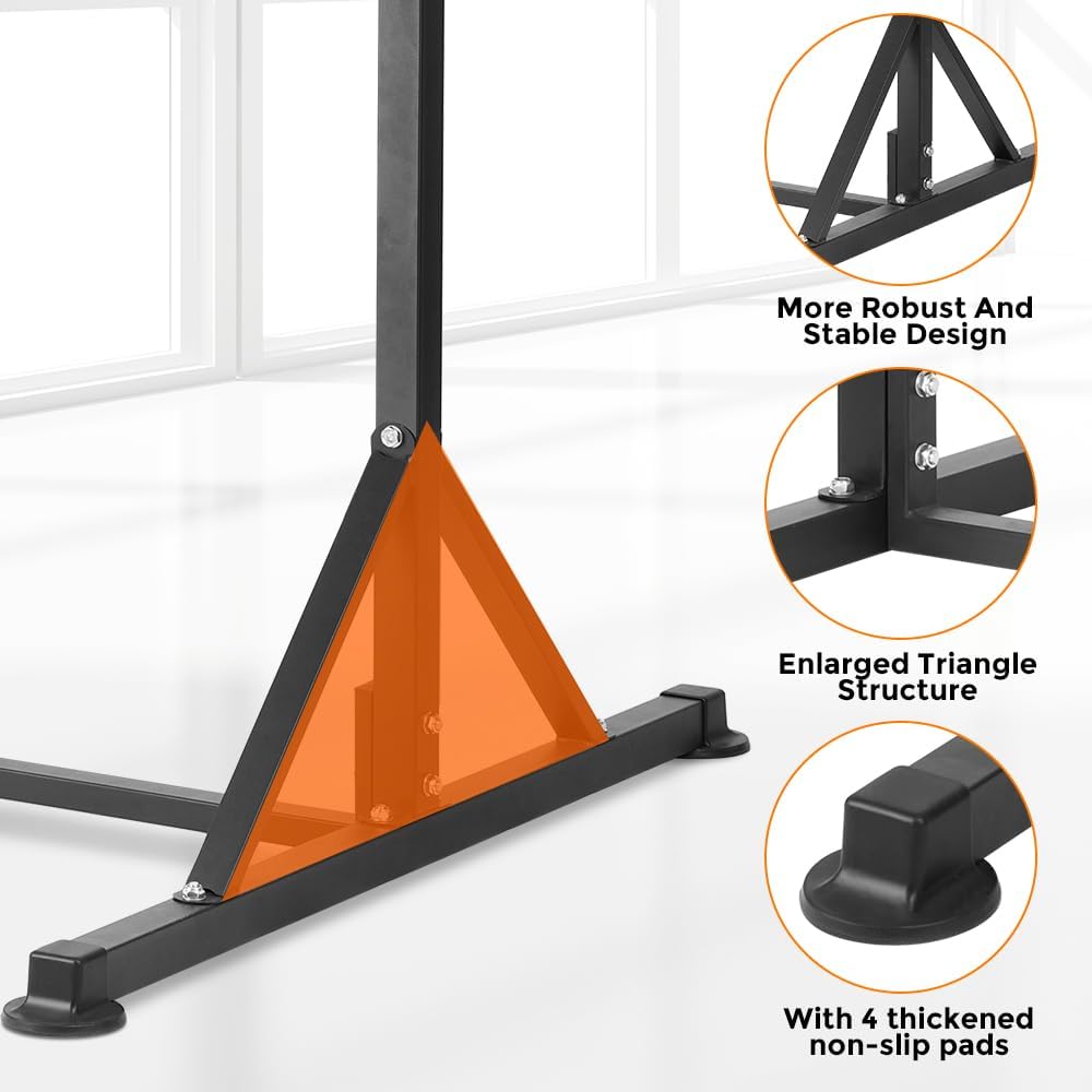 Pull Up Station, Power Tower Adjustable Pullup Bar Free Standing, Heavy Duty Multifunction Strength Training Pull Up Bar, Gym Workout Fitness Equipment Chin up Bar for Home Outdoor, 440LBS Capacity - Image 3