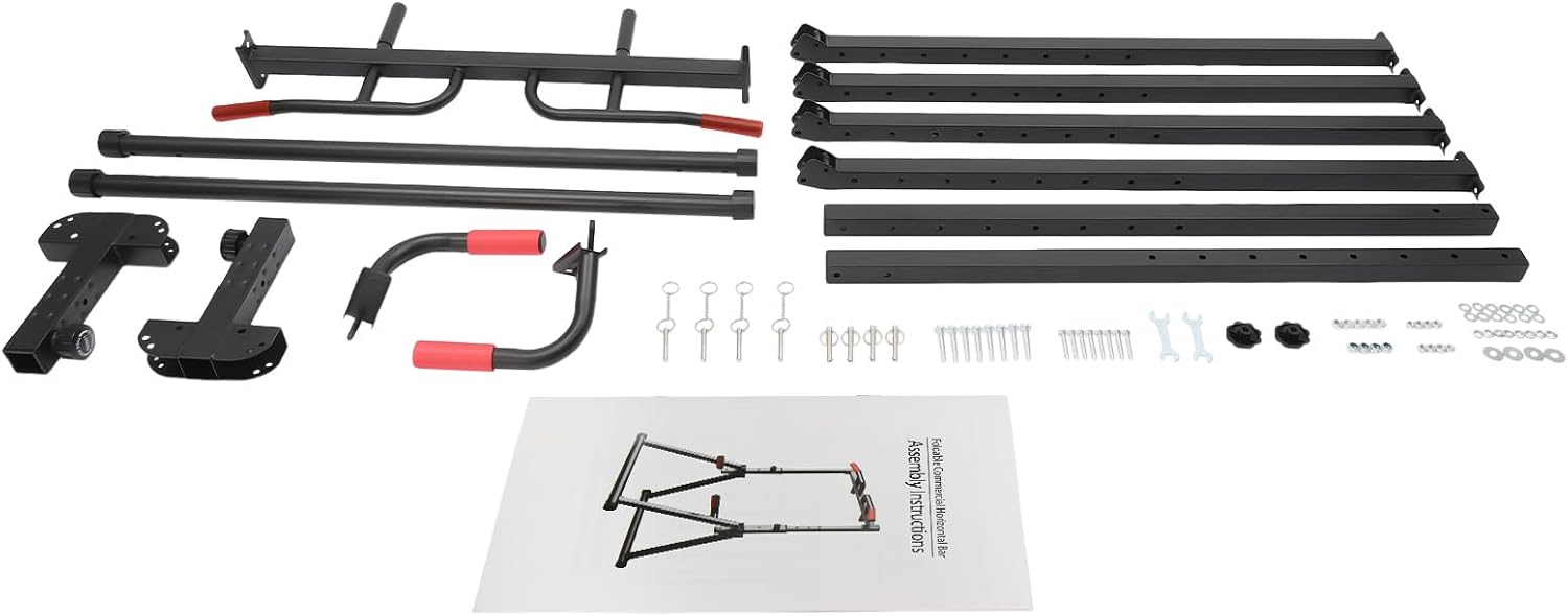 Pull Up Station, Triangular Power Tower Foldable Pull Up Bar Station, Height Adjustable Multi-Function Tower Workout Dip Stand for Home Gym Strength Training Equipment - Image 9