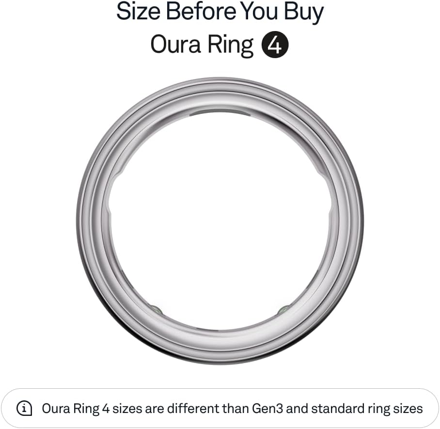 Oura Ring 4 - Silver - Size 8 - Size Before You Buy - Image 2