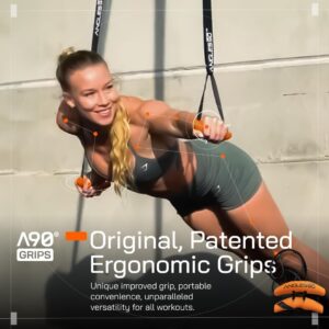 Angles90 Original Pull-Up Grips – Lat Pulldown Attachment – T-Bar Row & Cable Machine – D Handle – Forearm Strength Trainer – Gym Equipment – Exercise Equipment – Grip Strength Trainer