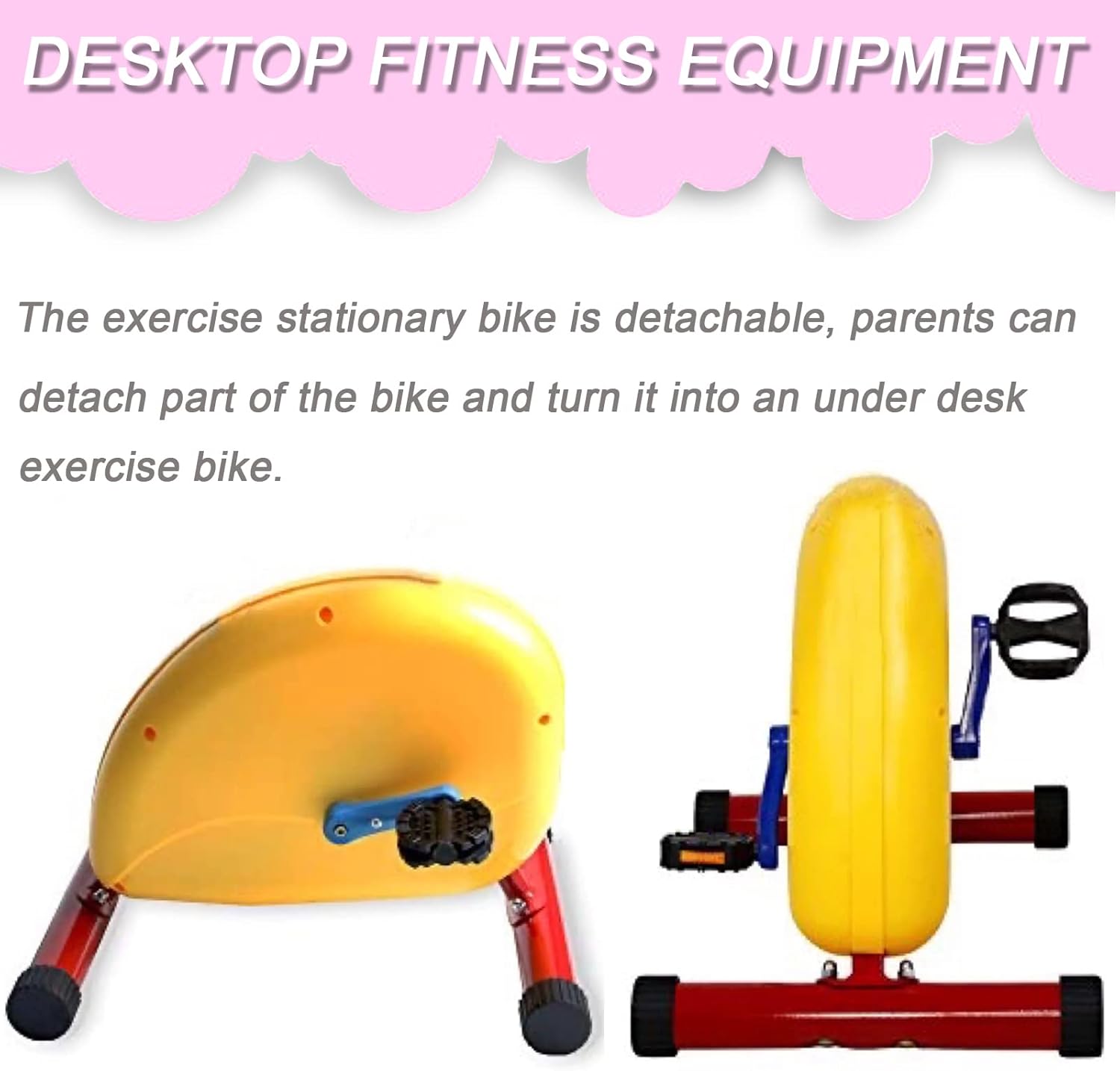 Kids Fitness Exercise Bike Equipment, Childrens Exercise Bike with Adjustable Seat, Kids Stationary Bike Workout Equipment, Gift for Boys Girls - Image 5
