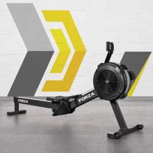 FORZA Fury Rowing Machine | 10-Level Adjustable Resistance Air Rower with Foldable Design, Digital Display & Ergonomic Features – Ideal for Home and Gym Workouts