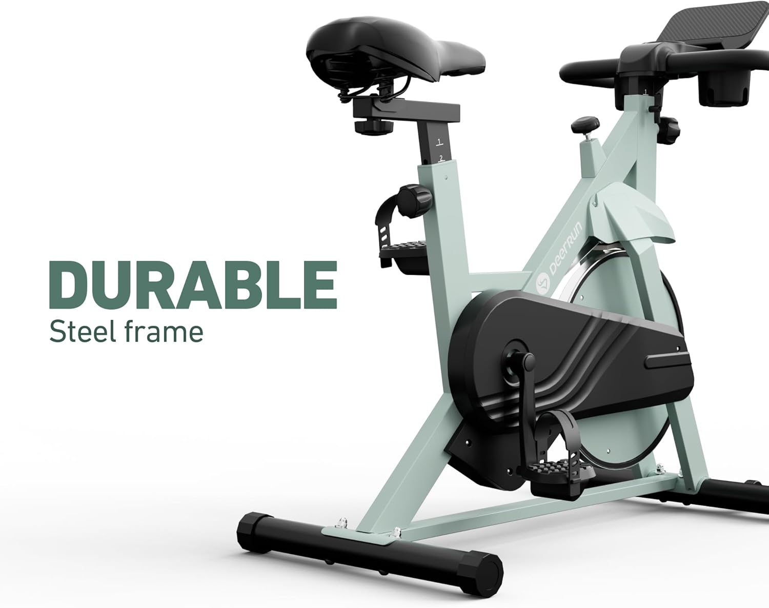 DeerRun Exercise Bike, Indoor Cycling Bike Brake Pad/Adjustable Magnetic Stationary Bike with App, Low Noise Workout Bike for Home Cardio 300lbs Weight Capacity with Pad Mount & LCD Monitor - Image 4