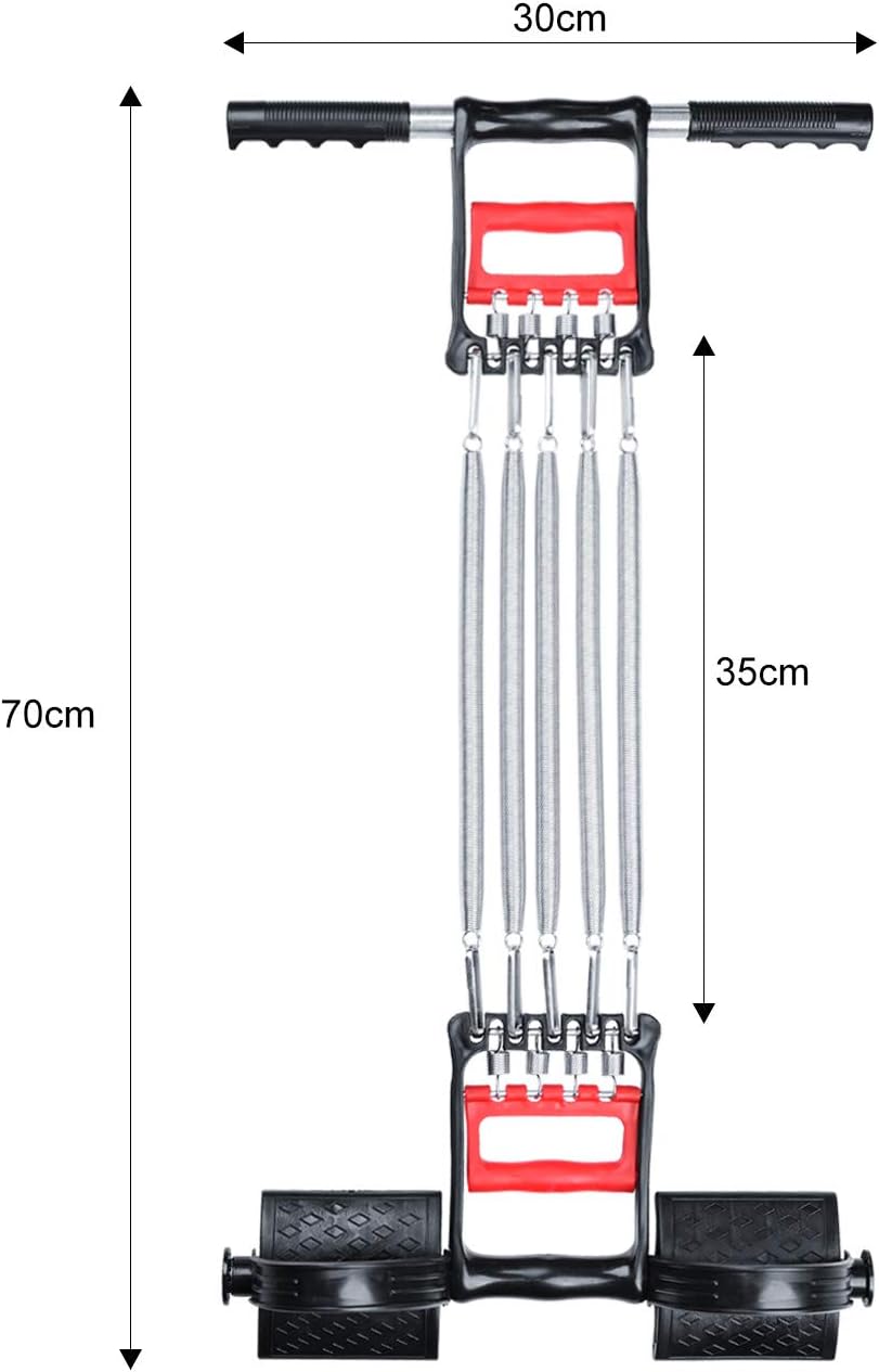 Spring Chest Expander, Tummy Trimmer Hand Gripper 3 in 1 Pull-up Bars Exerciser With 5 Metal Springs, Arm Strength Trainer - Image 7