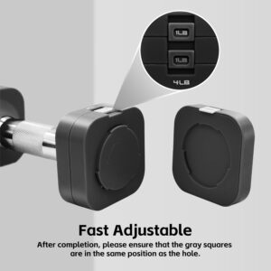 20LBS Adjustable Dumbbell Set, 4 in 1 Free Weights Dumbbells Set for,4lb 6lb 8lb 10lb, with Metal Non Slip Handle，Quick Change，Home Gym Strength Training Equipment for Men and Women