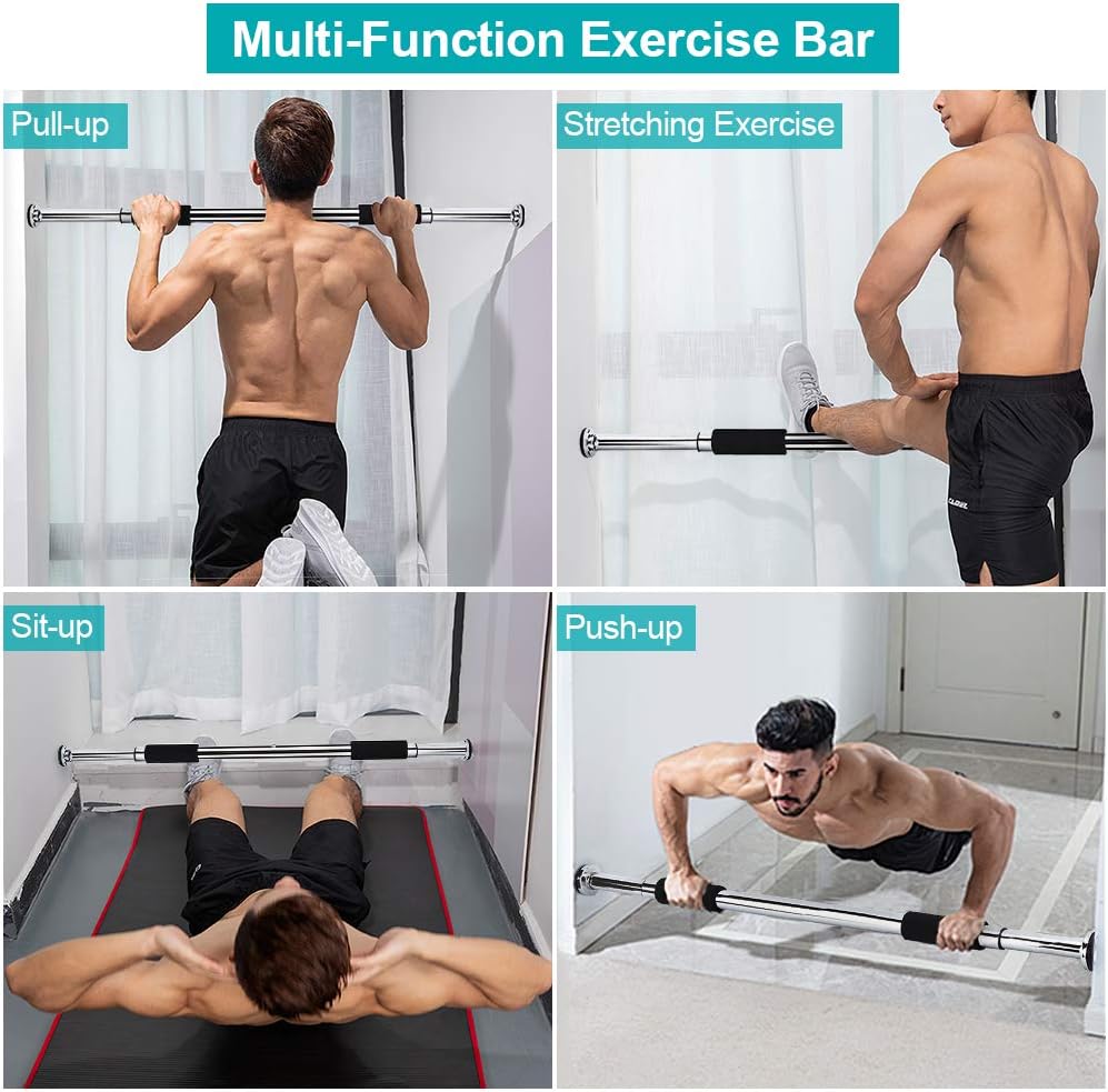 Pull Up for Doorway, Adjustable Door Mounted Chinning Heavy Duty Steel Body Workout Chin Up for Home Gym Exercise Fitness - Image 2
