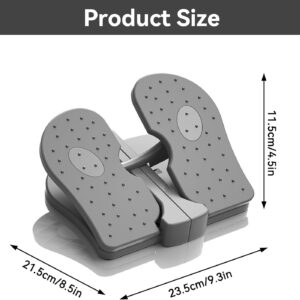 Mini Stepper Trainer, Reinforced Nylon Foot Stepper Exercise Machine Quiet Stair Stepper Foldable Leg Exerciser Peddle for Home Office