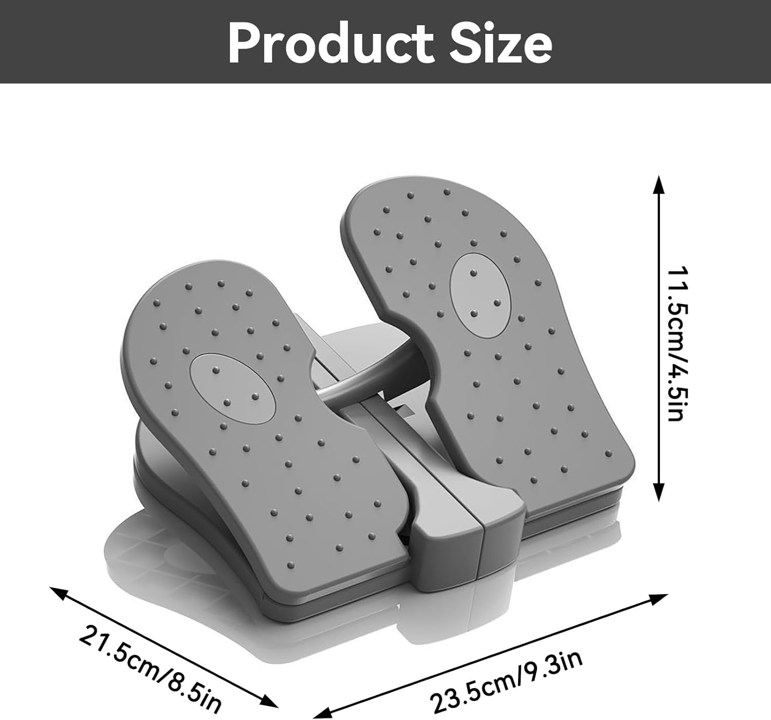 Mini Stepper Trainer, Reinforced Nylon Foot Stepper Exercise Machine Quiet Stair Stepper Foldable Leg Exerciser Peddle for Home Office - Image 2