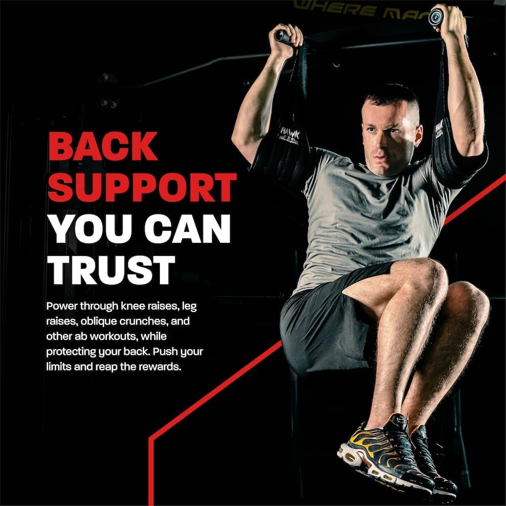 Hawk Sports Ab Straps for Men and Women, Ab Workout Equipment for Maximum Fitness and Bodybuilding Gains, Exercise Equipment for Fat Burning and Strength Training, Lifting Straps for Six Pack Abs - Image 6