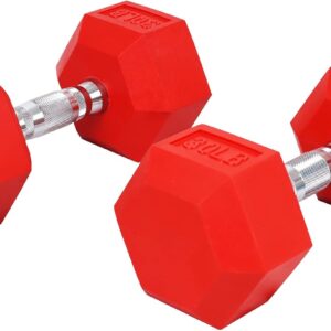 Colored Rubber Coated Hex Dumbbell Weight Set,Multiple Packages
