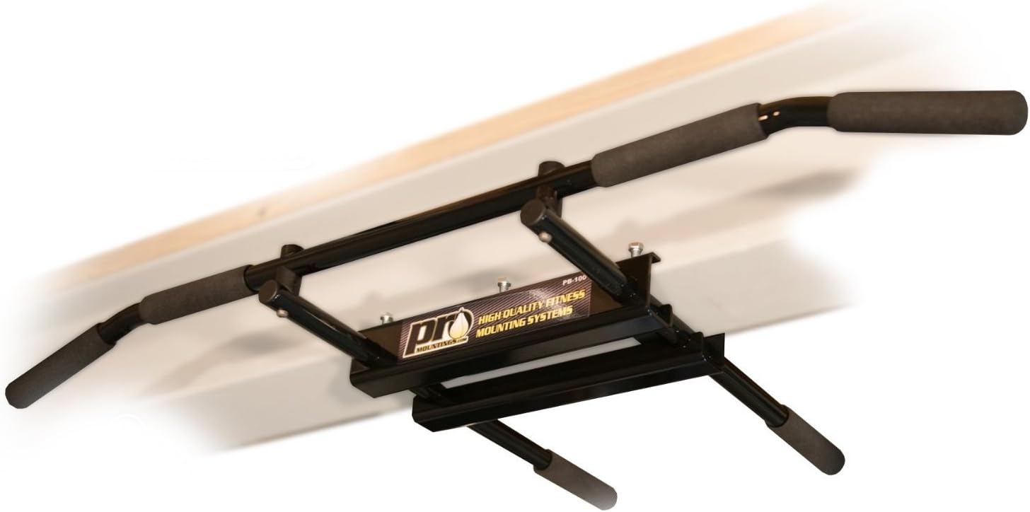 I-Beam Pull Up Bar/Chin up Bar (Black Long Bar with Bent Ends) - Image 4