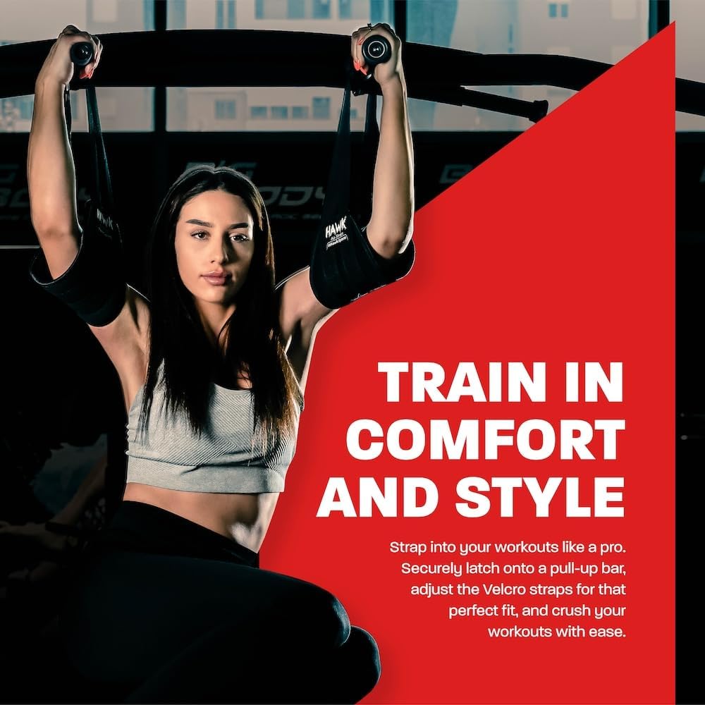 Hawk Sports Ab Straps for Men and Women, Ab Workout Equipment for Maximum Fitness and Bodybuilding Gains, Exercise Equipment for Fat Burning and Strength Training, Lifting Straps for Six Pack Abs - Image 5