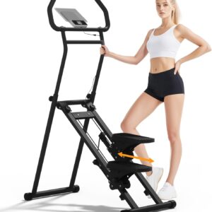 MACYO Stair Stepper for Home Workout – Full-Size Foot Pedals with Tablet Holder, Foldable Stepping Climbers, Easy Assembly, Compact Design for Cardio & Leg Training
