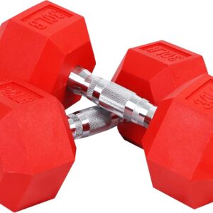 Colored Rubber Coated Hex Dumbbell Weight Set,Multiple Packages