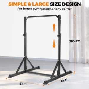 Pull Up Station, Power Tower Adjustable Pullup Bar Free Standing, Heavy Duty Multifunction Strength Training Pull Up Bar, Gym Workout Fitness Equipment Chin up Bar for Home Outdoor, 440LBS Capacity