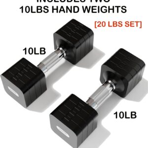 15LB 20LB 40LB 50LB Adjustable Dumbbell Set Free Weights Dumbbells Set for Women Men Hand Weights Sets Adjust Dumbbell Weight Sets for Home Gym Exercise Workout Strength Training Equipments
