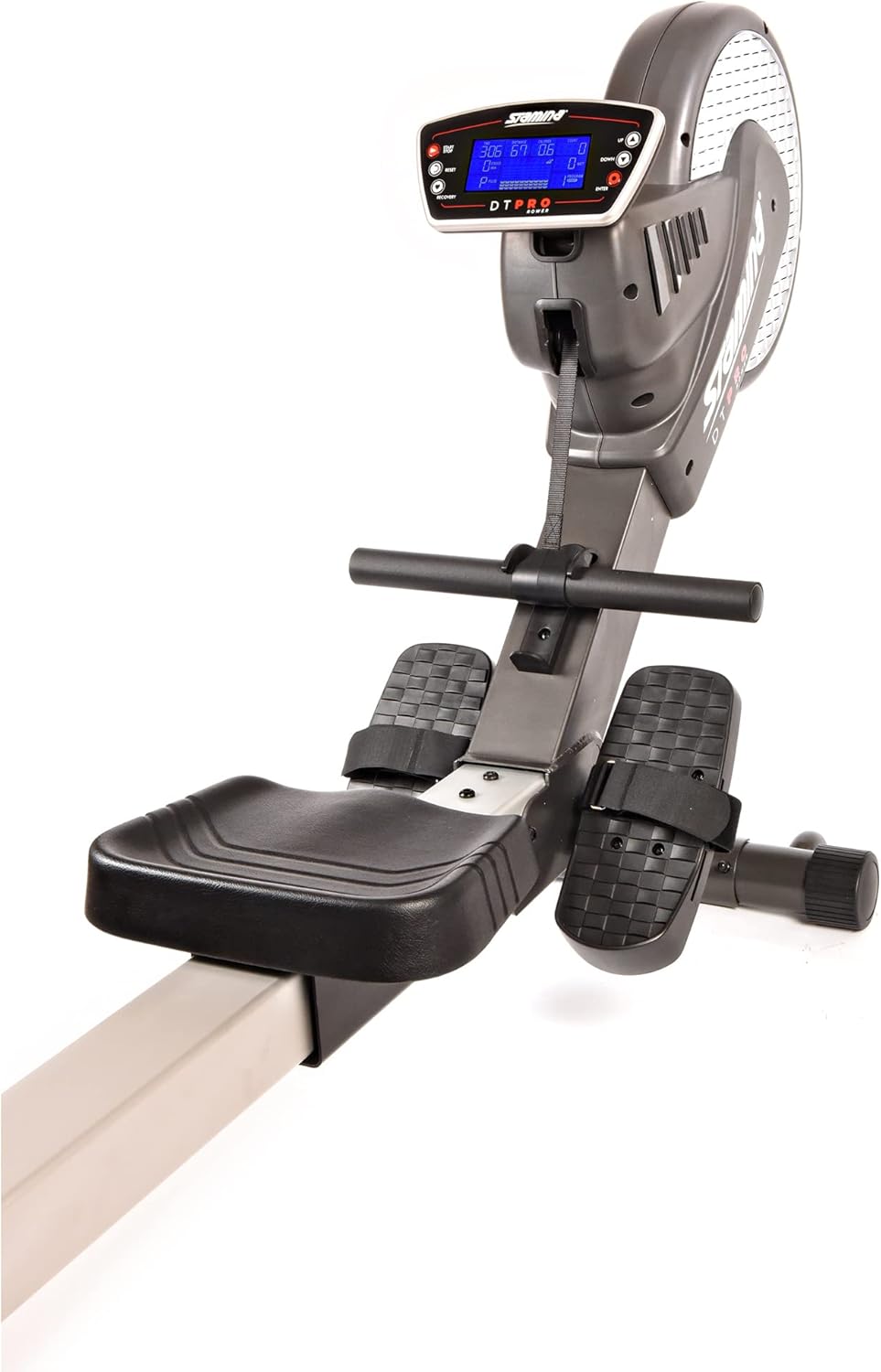 Stamina Pro Dual Air and Magnetic Resistance Rowing Machine Foldable w/Fitness Coaching App and Wireless Chest Strap Heart Monitor - Folding Rowing Machines for Home Use - Image 8