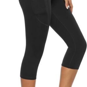 Stelle Women’s Capri Yoga Pants with Pockets Essential High Waisted Legging for Workout