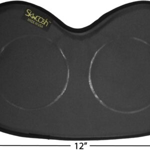 Skwoosh Row Pad Seat Cushion for Masters, Students, Scullers, Dragonboat, Outriggers, Accessories | Fits Concept2 | Gel Pressure Sitz Bone Comfort Relief | Made in USA (Black)