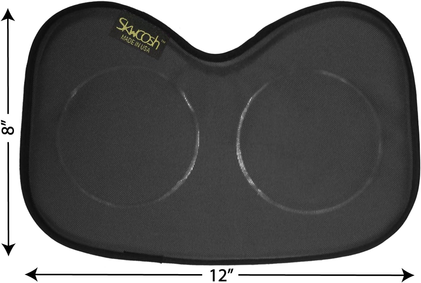 Skwoosh Row Pad Seat Cushion for Masters, Students, Scullers, Dragonboat, Outriggers, Accessories | Fits Concept2 | Gel Pressure Sitz Bone Comfort Relief | Made in USA (Black) - Image 2