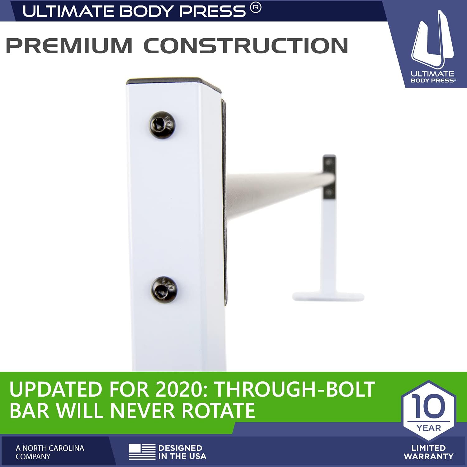 Ceiling Mount Pull Up Bar with 48” Straight Bar and 14” Risers, Fits 16” and 24” Joist by Ultimate Body Press - Image 6