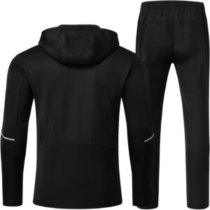 BGOWATU Men’s Tracksuits Set Full Zip Jacket Hoodie Sweatsuit Running Sport Pants Outfits for Men with Zipper Pockets