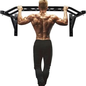 Wall Mounted Pull up Bar Multifunctional Chin up Bar Strength Training Pull-up Bar for Indoor Home Gym Fitness, Supports to 440 Lbs…