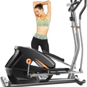 Elliptical Exercise Machine with APP, Heavy-Duty Elliptical Cross Trainer for Home Use, 10-Level Resistance, Max User Weight 390 lbs, Ideal for Indoor Workout & Fitness