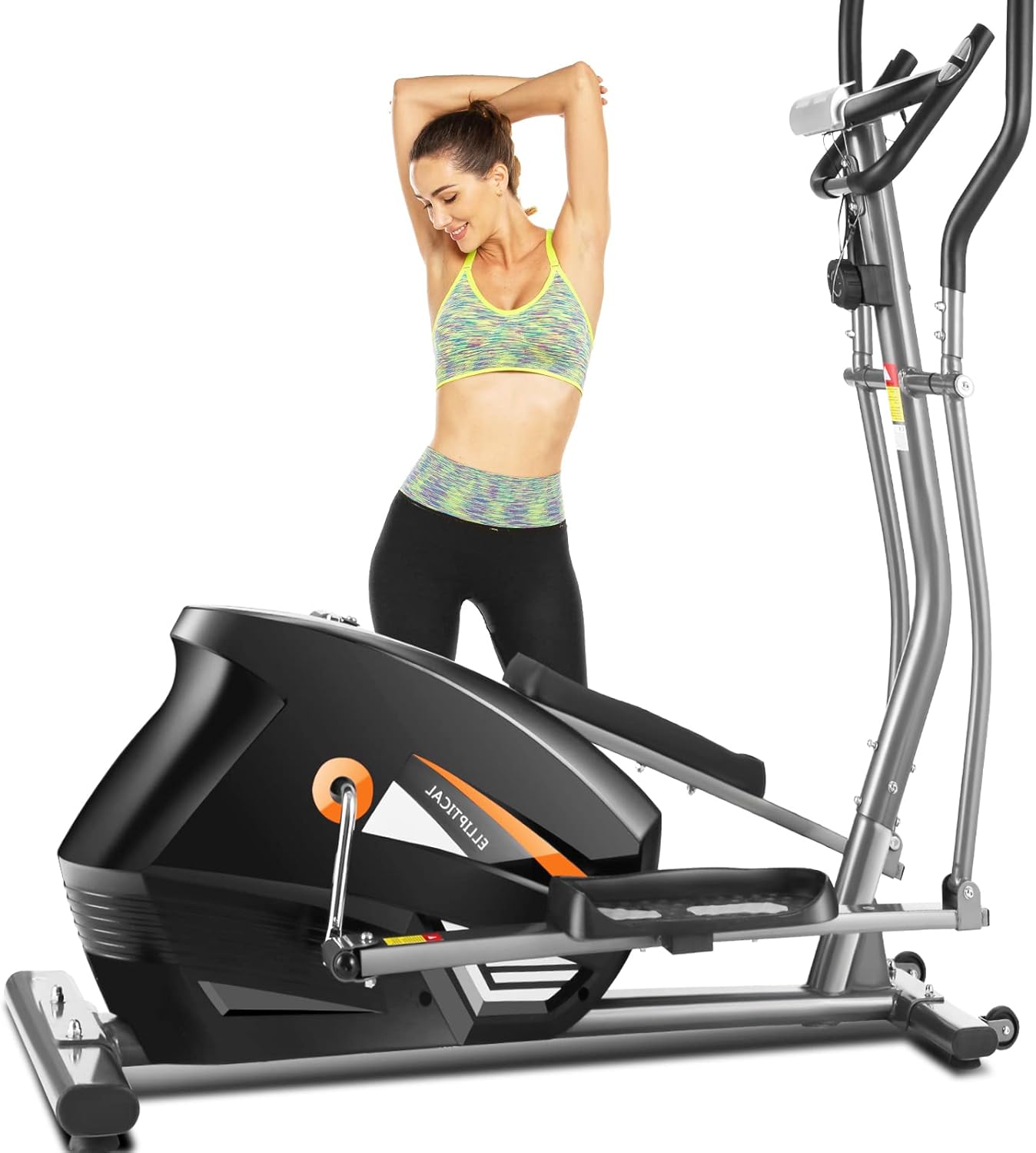 Elliptical Exercise Machine with APP, Heavy-Duty Elliptical Cross Trainer for Home Use, 10-Level Resistance, Max User Weight 390 lbs, Ideal for Indoor Workout & Fitness