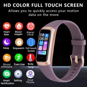 Fitness Tracker with Heart Rate/Blood Oxygen/Sleep Monitor, 20+ Sports Modes Smart Watches for Women/Men, Activity & Step Tracker Smart Watch for Android/iOS Phones (Bordeaux)