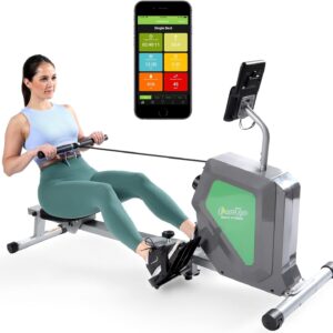 ShareVgo Smart Home Rowing Machine Bluetooth Compact Foldable Magnetic Rower with Fitness APP, Max Weight 285lbs Ergometer – SRM2000