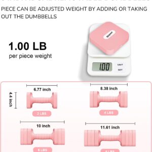Adjustable Dumbbell Set for Women Men 16LB 20LB Hand Weights Dumbbells Sets Woman Exercise Fitness dumbbell Adjust dumbbells set of 2 for Home Gym Workout Strength Training Equipments