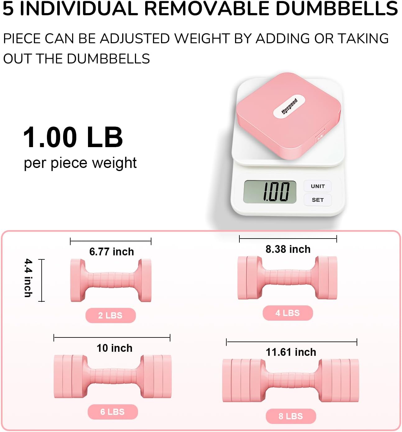 Adjustable Dumbbell Set for Women Men 16LB 20LB Hand Weights Dumbbells Sets Woman Exercise Fitness dumbbell Adjust dumbbells set of 2 for Home Gym Workout Strength Training Equipments - Image 2