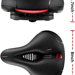 Comfortable Seat Cushion for Men Women with Dual Shock Absorbing Ball Memory Foam Waterproof Wide Bicycle Saddle Fit for Road Bikes