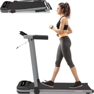 Walden Sports Folding Electric Treadmill with Handle – Portable Running Machine LCD Screen – 6.2mp/h Adjustable Speed