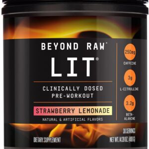 Beyond Raw LIT Pre-Workout – Strawberry Lemonade (30 Servings)
