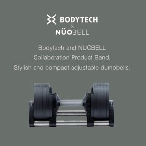 BODYTECH x NUOBELL Collaboration Product, Adjustable Dumbbell, Multiple levels of Weight change with one-hand Red 80 lbs