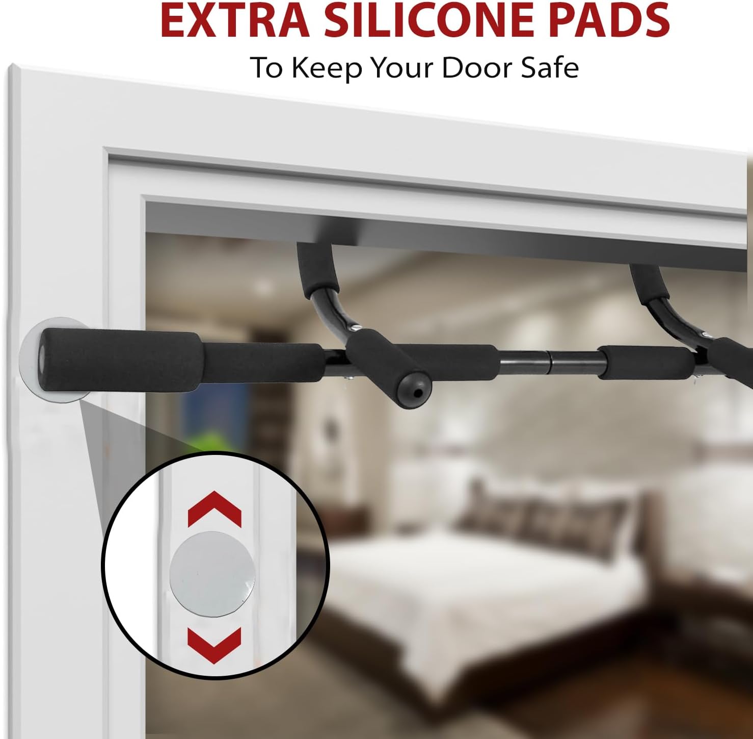 Ben Din Pull Up Bar for Doorway | Sturdy Steel Upper Body Fitness Workout Bar | Strength Training Pull-up Bar | Quick Installation Indoor Chin-Up Bar for Home Gym - Image 4