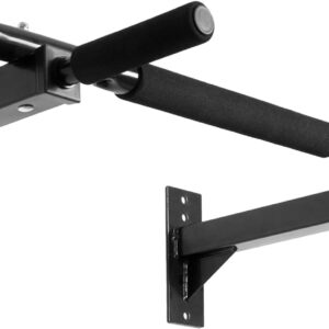 ProsourceFit Wall-Mounted Pull-Up/Chin-Up Bar, Heavy Duty 300 lb. Capacity, Black