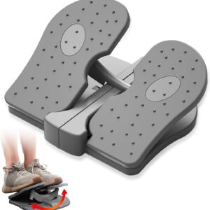 Mini Stepper Trainer, Reinforced Nylon Foot Stepper Exercise Machine Quiet Stair Stepper Foldable Leg Exerciser Peddle for Home Office