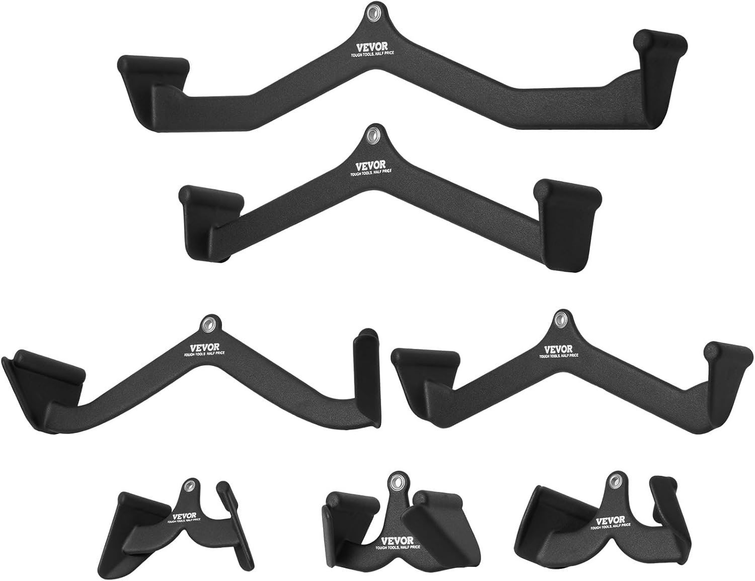 VEVOR LAT Pulldown Attachments, Cable Machine Rowing T-bar V-bar Tricep Pull Down Bar, Back Strength Training Rubber Coated Handle Grip, Bicep Curl Tricep LAT Pulldown Bar for Home Gym Fitness - Image 9