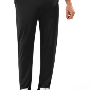 5 Pack Mens Sweatpants with Zipper Pockets Stretch Lightweight Athletic Track Pants for Men Joggers Running Workout Gym