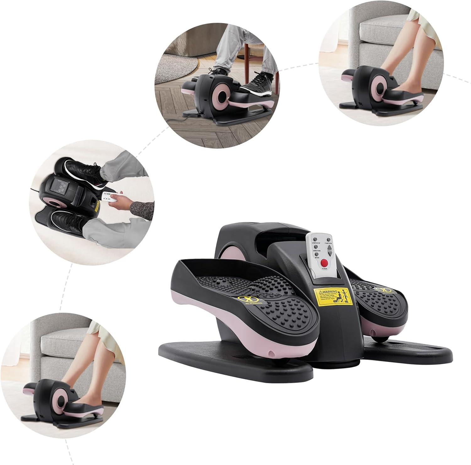 Under Desk Elliptical, Electric Foot Pedal Exerciser, Electric Sitting Leg Foot Pedal for Seniors, Compact Portable Elliptical Machine Trainer with Remote Control - Image 9