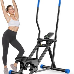 OWLSKY Stair Stepper Folding Vertical Cardio Exercise Climber Stair-Master for Exercise at Home Full Body Workout Machine with Handlebar 330LBS Load with Adjustable Step Range Pedals