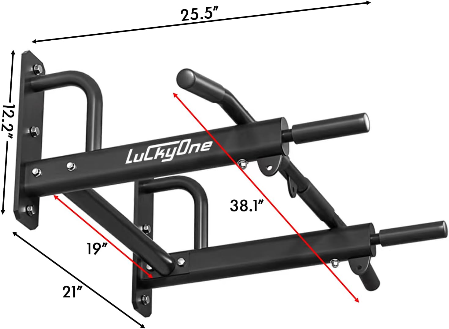 Wall Mount Pull Up Bar, Heavy Duty Steel Joist Mount Chin Up Bar, Pull-Up Bar With Wood Mount and Wall Mount Screws - Image 6