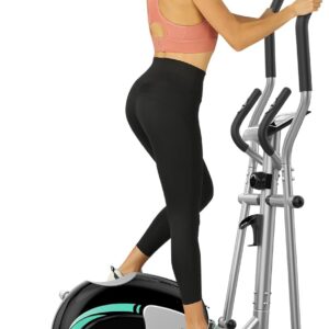 THERUN Elliptical Machine for Home, Hyper-Quiet Elliptical Exercise Machine, Compact Elliptical Trainer w/8 Levels Adjustable Resistance, 6KG Flywheel, Pulse Sensor, LCD Monitor